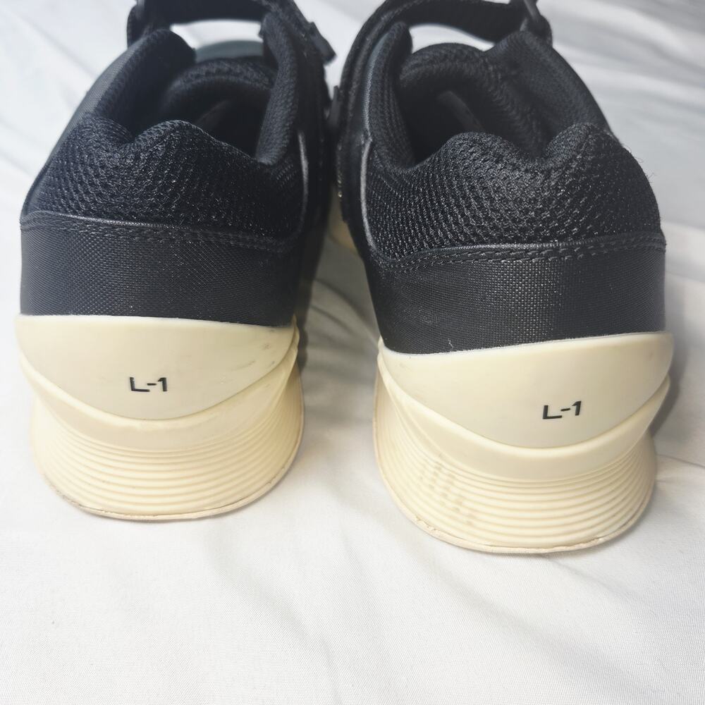 TYR L-1 Lifter Shoes Mens 9.5 Womans 11 Black Beige Weightlifting Gym Straps - Picture 4 of 7